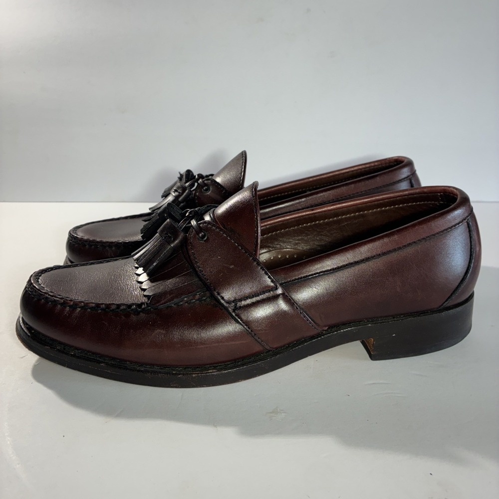 Allen Edmonds Enfield Kiltie Tassel Moc Toe Leather Loafer Mahogany Sz 8.5C - Picture 4 of 13
